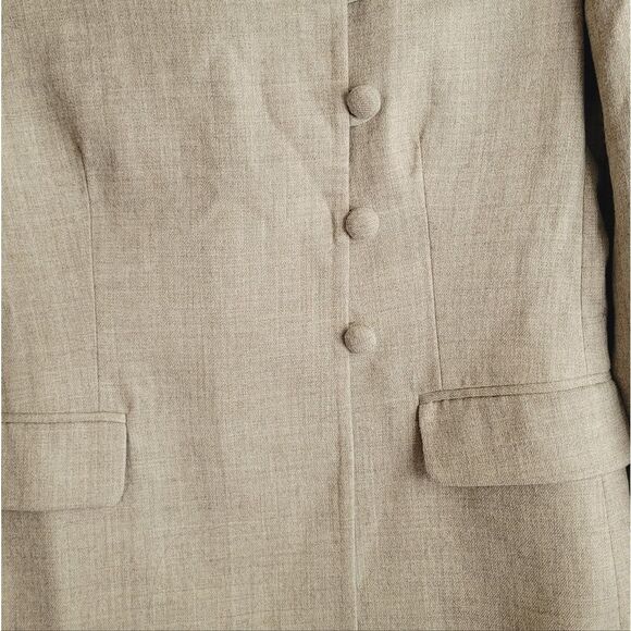 Jones New York Tan Wool Blazer Size 10P - Picture 6 of 13